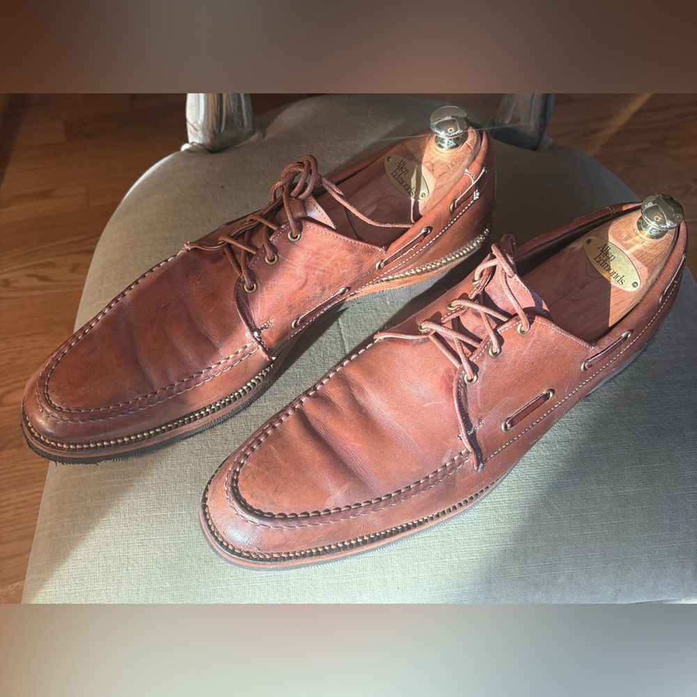 Allen Edmonds New W/Flaws Clipper Leather/ Vibram Sole 14AAA BROWN